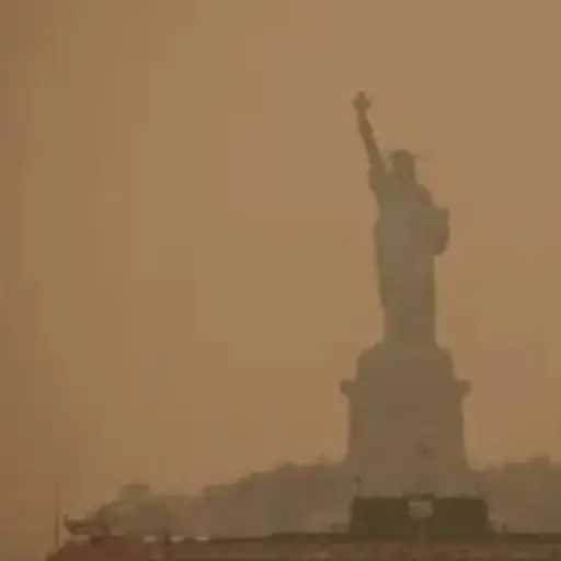 El humo de los incendios en Canadá. ,Redes sociales. 