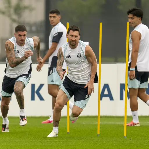 Lionel Messi realizó su último entrenamiento con Argentina 