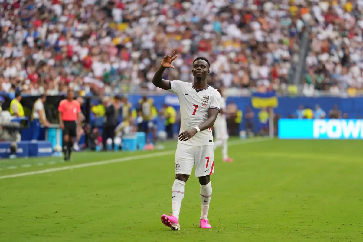 Bukayo Saka marca el gol 300 del Mundial 2026., EFE.
