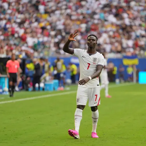 Bukayo Saka marca el gol 300 del Mundial 2026. ,EFE.