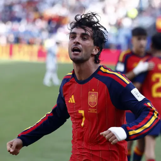 Celebración de Ferran Torres en la final del Mundial - EFE