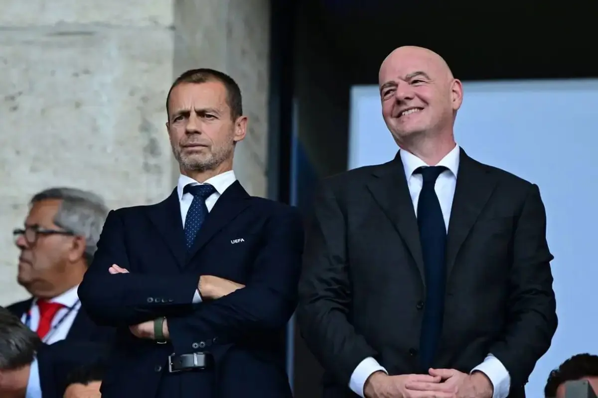 Aleksander Ceferin y Gianni Infantino, presidentes de la UEFA y FIFA - RR.SS: