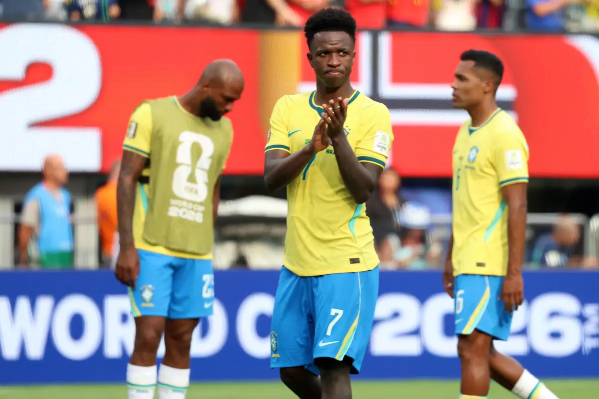 Vinícius habló sobre por qué no tiro el penal frente a Noruega, EFE