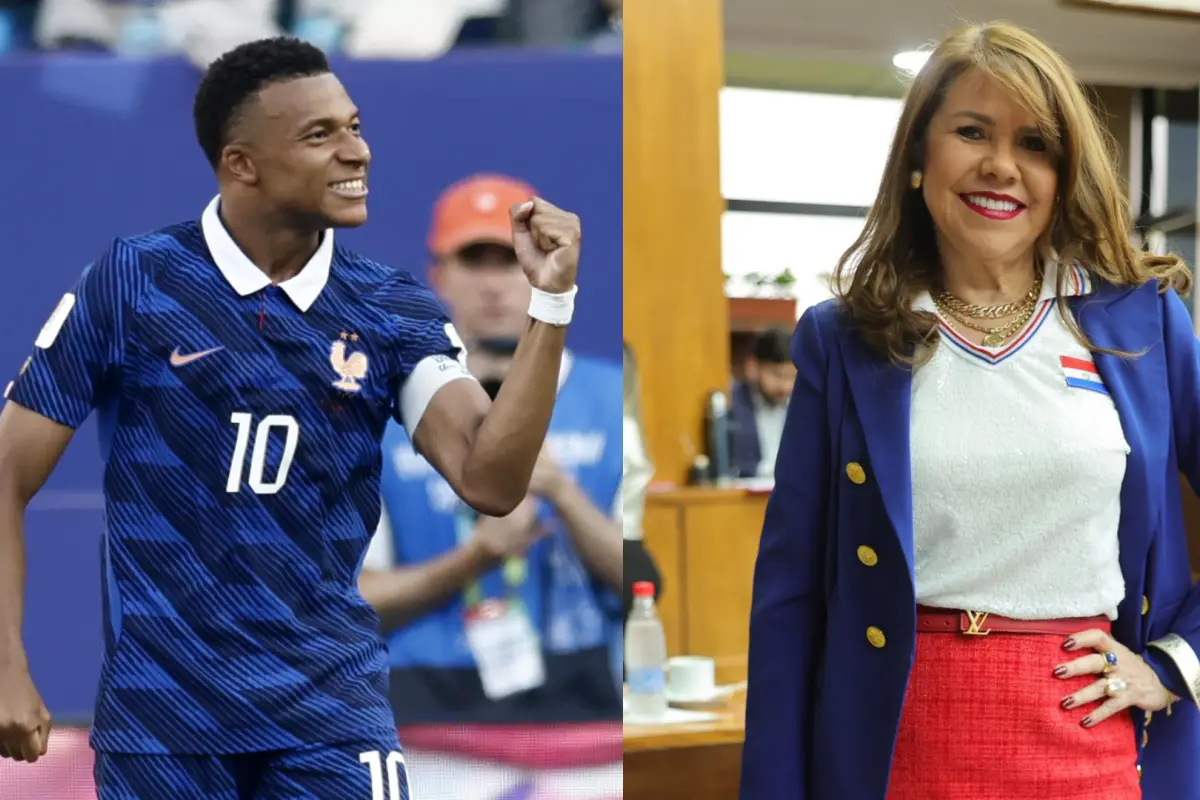 Kylian Mbappé contesta a senadora Celeste Amarilla  