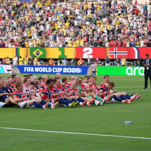 La celebración de la selección de Noruega, el 