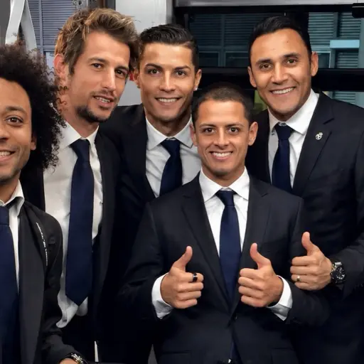 Chicharito y Cristiano Ronaldo ,Redes sociales de Chicharito