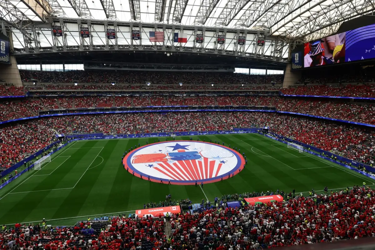 Homenaje por celebración del 4 de julio en Estados Unidos previo al duelo entre Canadá y Marruecos., EFE