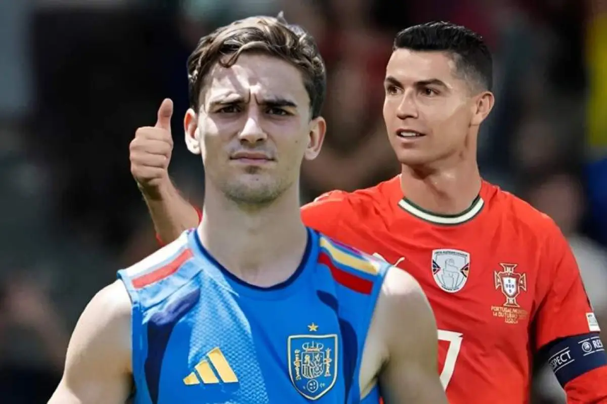 Gavi defiende a Cristiano Ronaldo de las críticas - RR.SS.