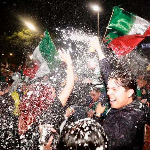 Aficionados mexicanos celebran uno de los triunfos del Tri en el Mundial 2026 ,EFE