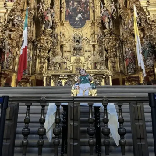 El Niño Dios vestido de la Selección Mexicana se vuelve un símbolo de fe y esperanza. ,David Galicia Sánchez / Redes sociales. 