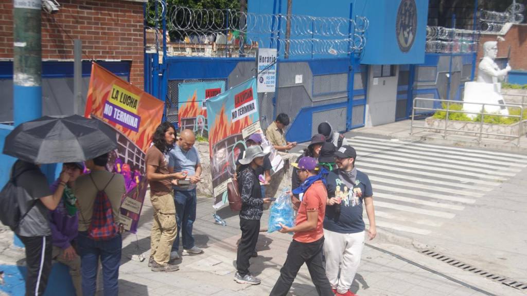 Manifestación en Usac por reelección de Walter Mazariegos como rector | Omar Solís/EU