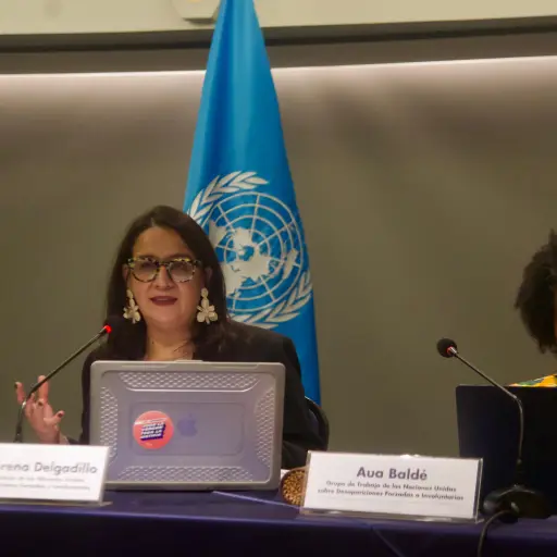 Expertas del Grupo de Trabajo de las Naciones Unidas (ONU) sobre Desapariciones Forzadas brindan conferencia sobre situación de Guatemala el 2 de julio de 2026. ,Omar Solís/Emisoras Unidas
