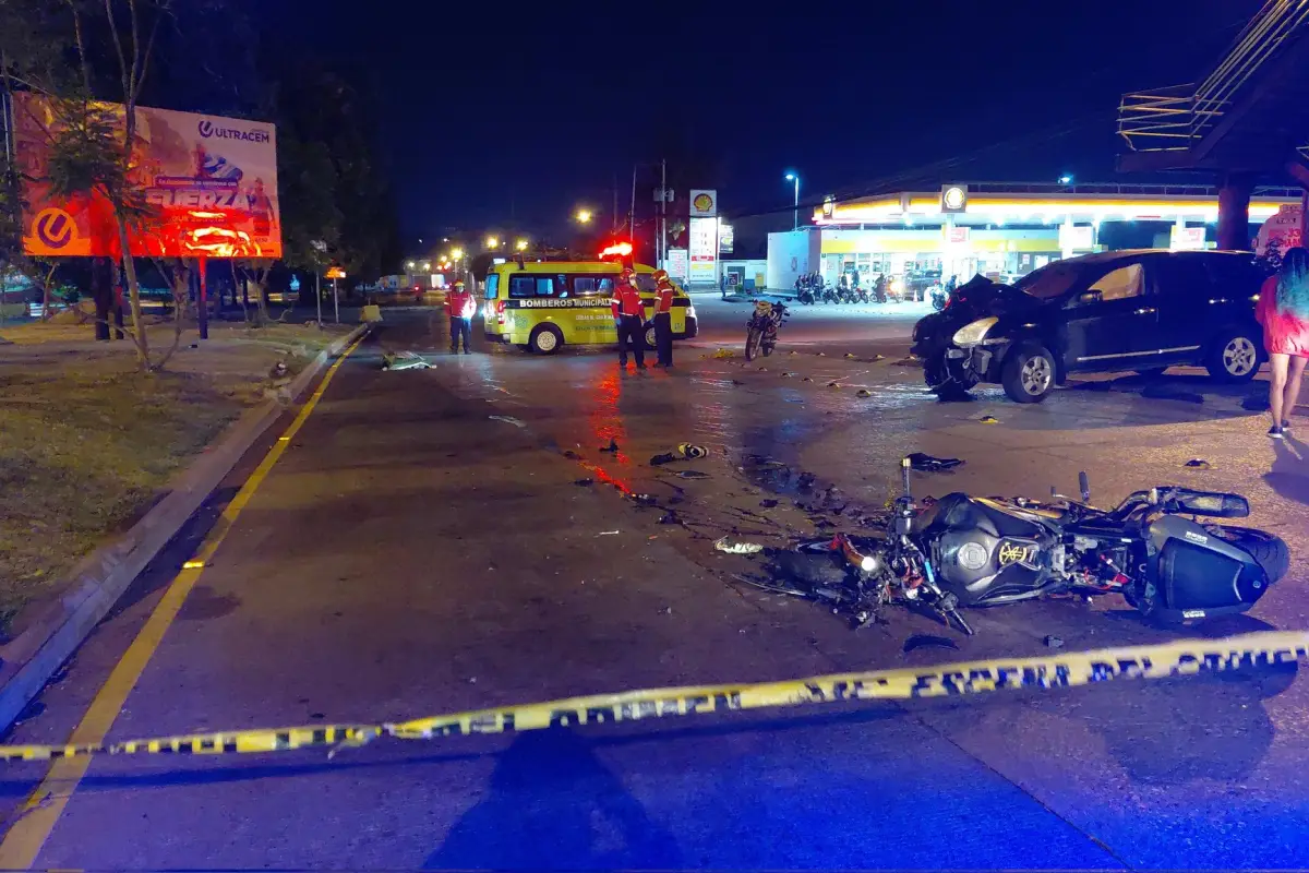 accidente de motorista en zona º1