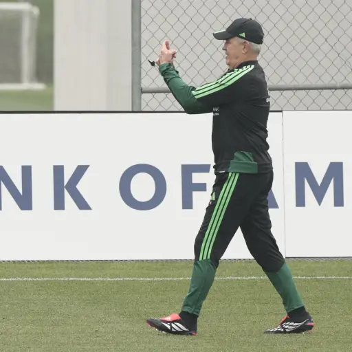 Javier Aguirre, técnico de la selección de México durante un entrenamiento en el Mundial 2026. ,EFE