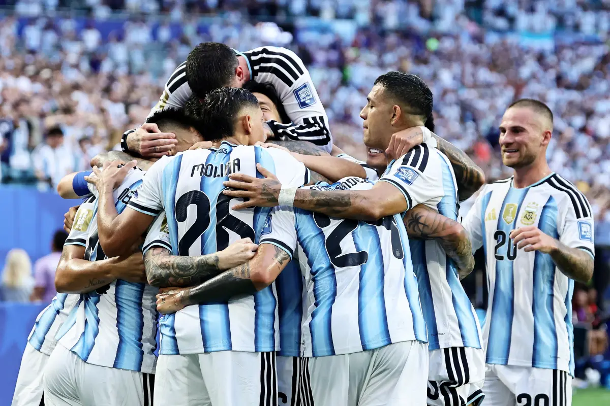 Argentina celebrando ante Cabo Verde en el Mundial 2026
