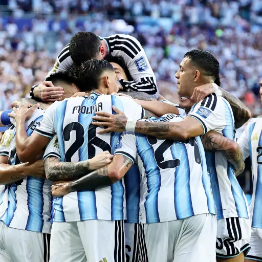 Argentina celebrando ante Cabo Verde en el Mundial 2026