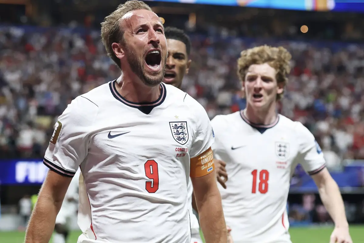 Harry Kane anotó un doblete contra República Democrática del Congo para avanzar a los octavos de final del Mundial 2026., @England