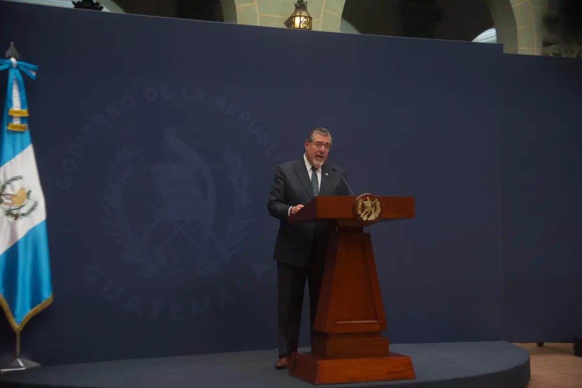 El presidente Bernardo Arévalo durante la conferencia de prensa "La Ronda", el lunes 6 de julio de 2026., Omar Solís/Emisoras Unidas