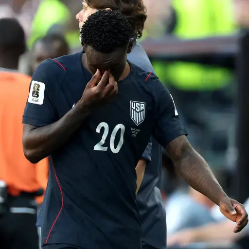 El estadounidense Folarin Balogun durante el partido ante Bélgica el pasado lunes. ,EFE