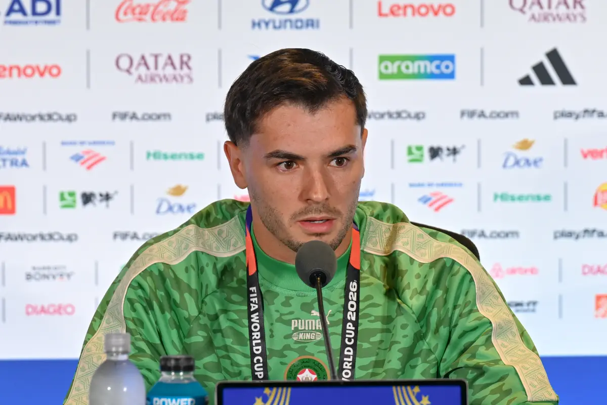 Brahim Díaz en la conferencia de prensa de Marruecos - En Maroc