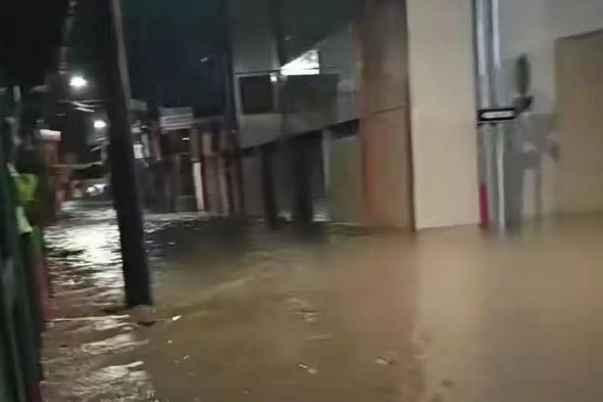Área inundada tras fuertes lluvias en Alta Verapaz., Conred