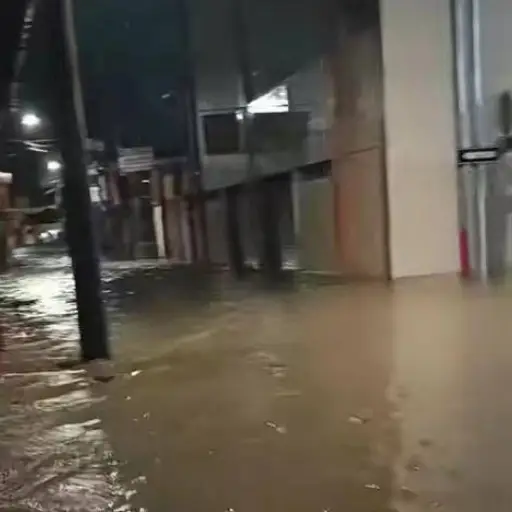 Área inundada tras fuertes lluvias en Alta Verapaz. ,Conred