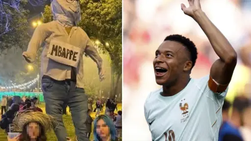 VIDEO. Queman muñeco de Mbappé en Paraguay y genera polémica tras lesión del futbolista
