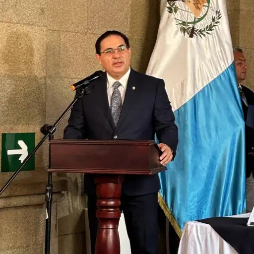 El ministro de Gobernación, Marco Antonio Villeda, en conferencia de prensa el lunes 27 de julio de 2026. ,Omar Solís/Emisoras Unidas