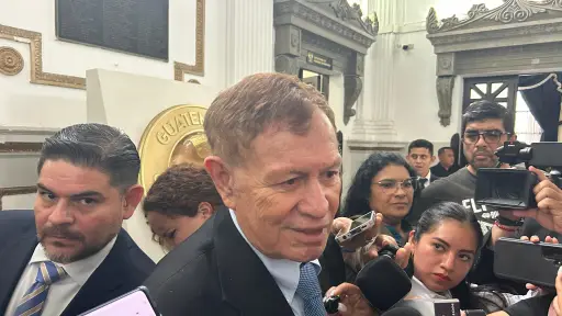Presidente del Congreso, Luis Contreras, tras concluir la sesión de Jefes de Bloque. ,Foto Omar Solís
