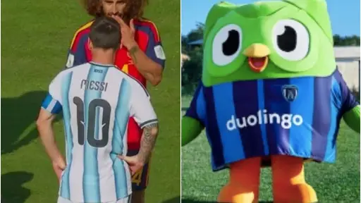 Duolingo troleó a Messi con una publicación que se volvió viral
