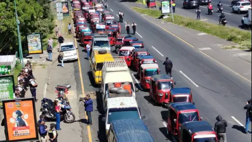 Manifestaciones en la capital en rechazo al aumento al precio de los combustibles, el viernes 24 de julio de 2026. ,Omar Solís/Emisoras Unidas