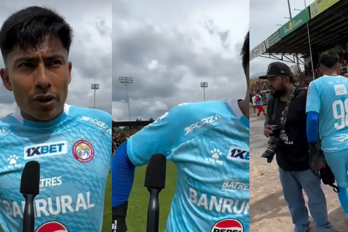 Momento en que Estuardo Sicán fue interrumpido en plena entrevista por Jesús López