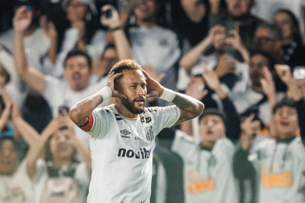 Neymar celebrando gol ante Chapecoense 