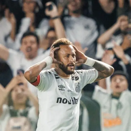 Neymar celebrando gol ante Chapecoense 