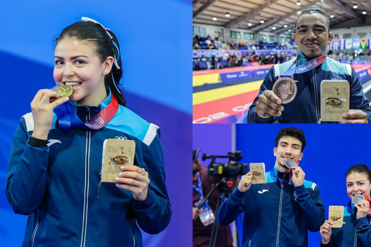 Alejandra Higueros, José Ramos y César Aguilar con medallas centroamericanas y del caribe