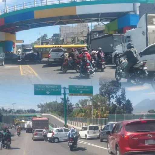 Bloqueos en diferentes puntos de San Miguel Petapa el miércoles, 22 de julio de 2026. ,PMT de San Miguel Petapa