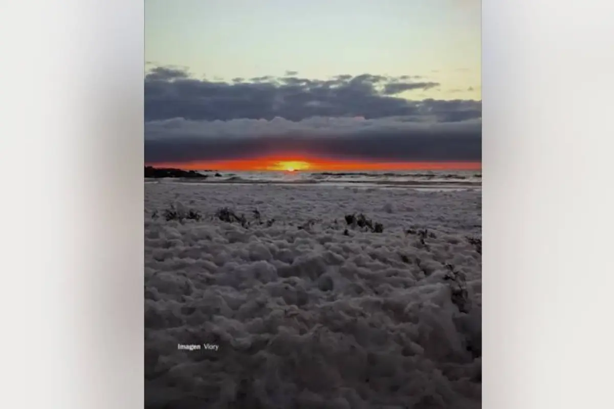 Espuma marina en Chile, Captura de video