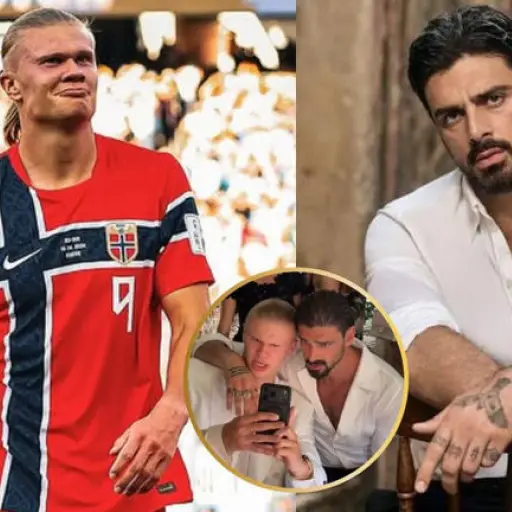 Erling Haaland y Michele Morrone ,Instagram