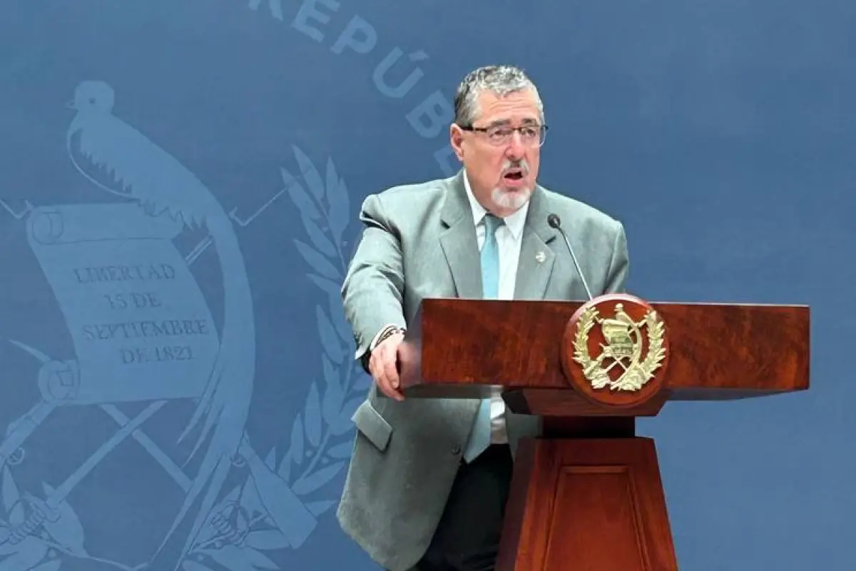 El presidente Bernardo Arévalo durante la conferencia de prensa "La Ronda", el lunes 20 de julio de 2026., Omar Solís/Emisoras Unidas