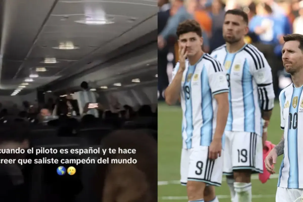 Piloto español hace creer a pasajeros argentinos que ganaron el Mundial y luego revela la verdad., Redes sociales.