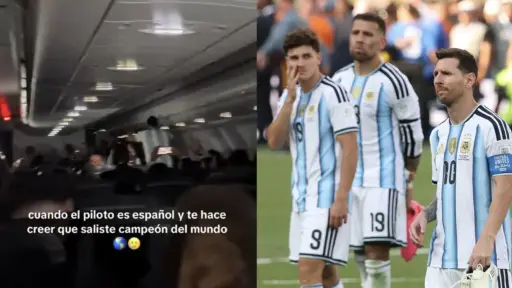 VIDEO: Piloto de avión hizo creer a pasajeros argentinos que eran campeones del Mundial