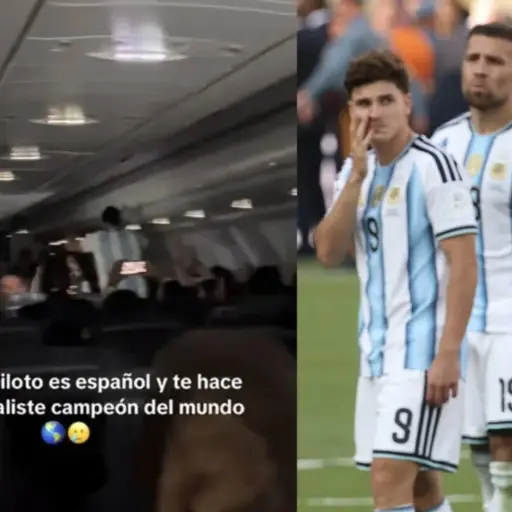 Piloto español hace creer a pasajeros argentinos que ganaron el Mundial y luego revela la verdad. ,Redes sociales. 
