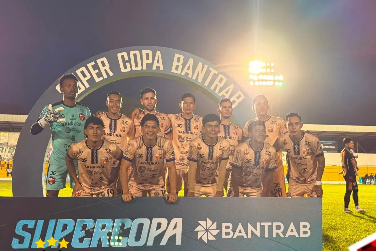 Once titular del Deportivo San Pedro en la Supercopa Bantrab - Deportivo San Pedro