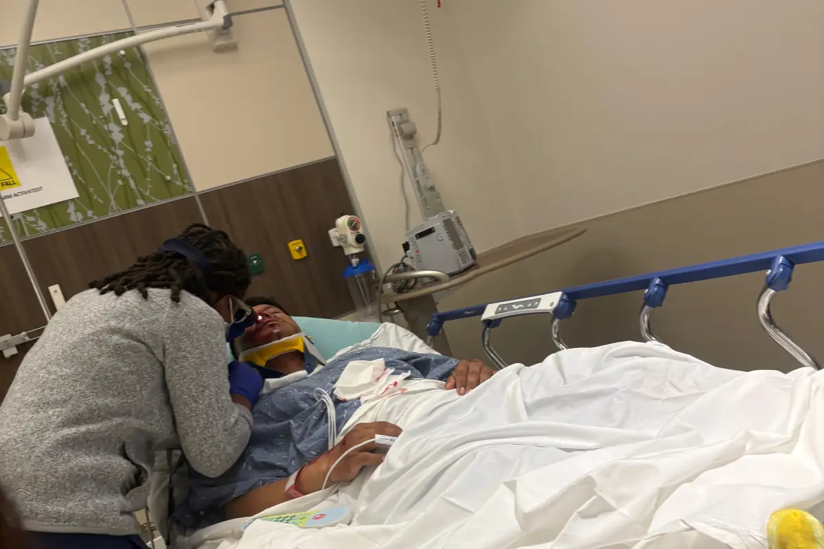 Marco Antonio Roblero Pérez internado en un hospital de Atlanta. , GoFundMe