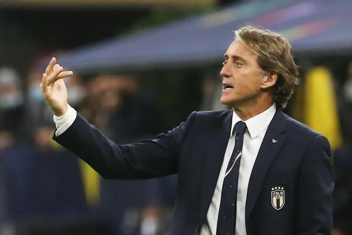 Roberto Mancini durante su primera etapa como técnico de Italia - EFE