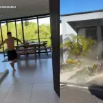 Familia graba colapso de vivienda en Pereira, Colombia  ,