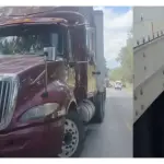 Tráiler con carga queda varado y afecta el tránsito hacia Bárcenas, Villa Nuevat