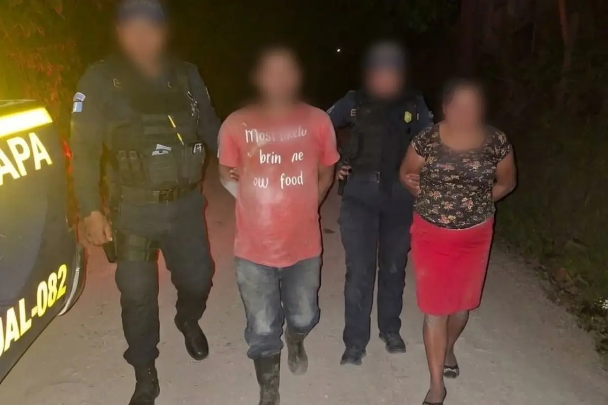 Los capturados fueron ubicados en otra aldea, cuando pretendían escapar de su comunidad., PNC de Guatemala.