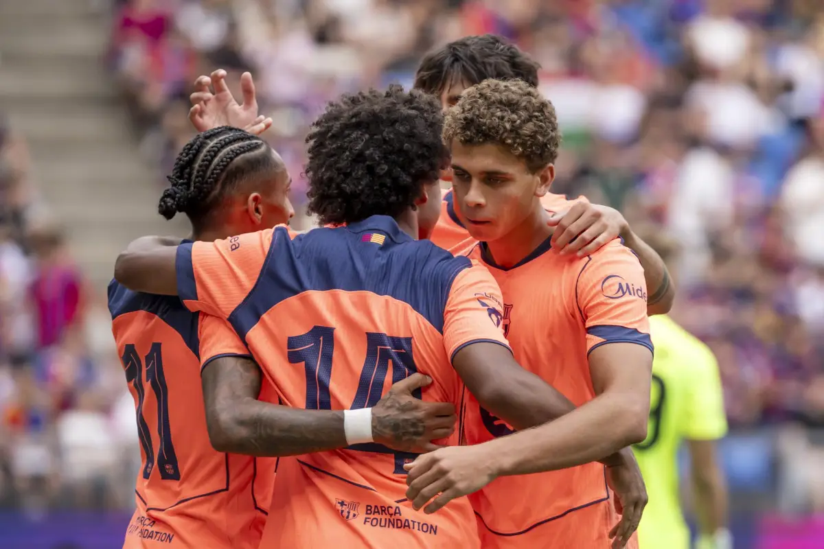 Celebración del FC Barcelona ante el Basilea - EFE