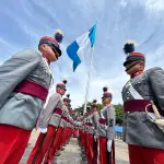 Ceremonia por el Día de la Bandera, el lunes 17 de agosto en plaza de la Constitución, Ciudad de Guatemala. ,Omar Solís/Emisoras Unidas